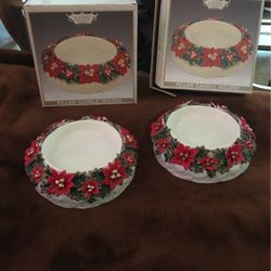 Ceramic Pillar Candle Holders (2)