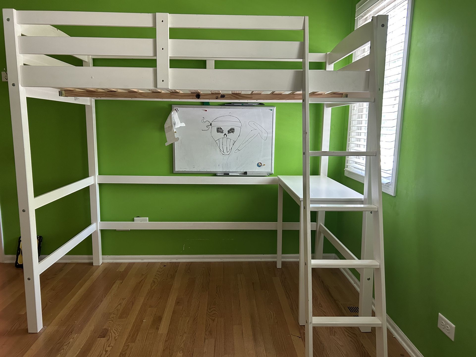 Twin Loft Bed with Desk