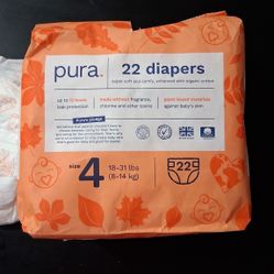 Pura Diapers Size 4 Count 22