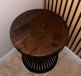 Wooden Top Accent Table