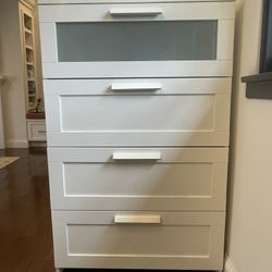 White, Ikea Four Drawer Dresser