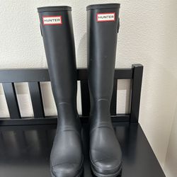 Hunter Rain Boots Black Size 8