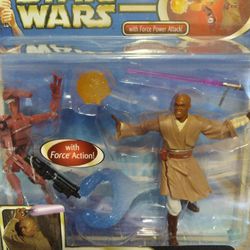 Star Wars Attack Of The Clones Mace Windu Action Figure 
