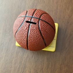 Ceramic Basketball Bank 5” diameter 