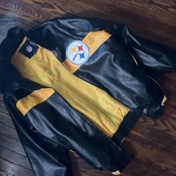 OFFICIAL NFL STEELERS LEATHER JACKET