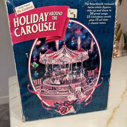 Mr. Christmas Holiday Around the Carousel Animated 30 Songs 1997 Vintage in Box
