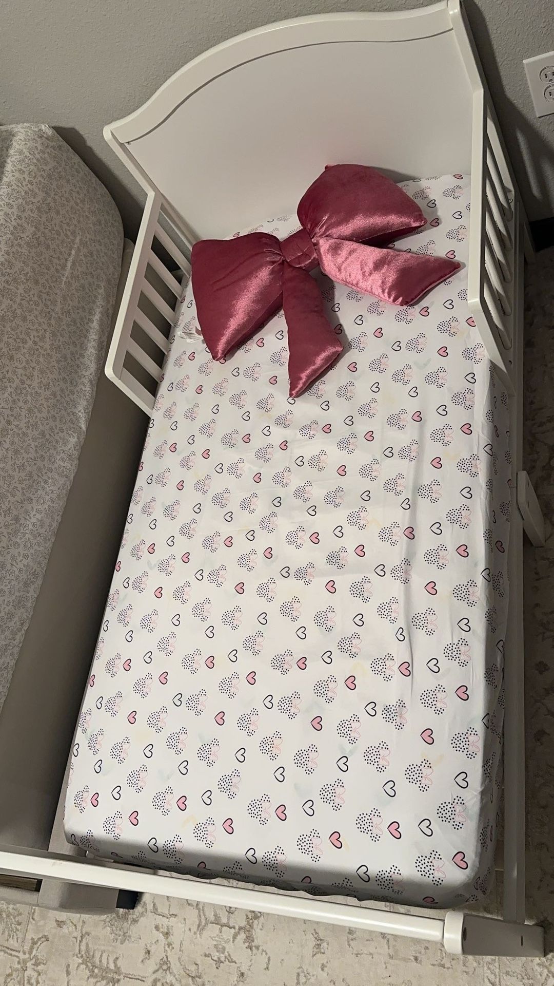 Brand New Toddler Bed(Assembled) + Free Crib Mattress