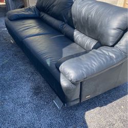 Leather Black Couch 