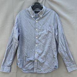 Banana Republic Untucked Shirt Blue Button Up Mens Size M  