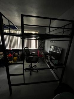 Loft bed with desk