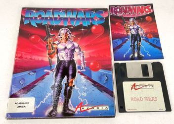 Vintage 1988 Road Wars Arcadia Commodore Amiga 64 Computer Game With Manual