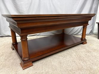 BASSETT Dark Wood Rectangular Lift Top Coffee Table