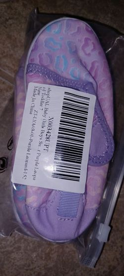 shopUAL Toddler Size 7 Purple Leopard Water Shoes