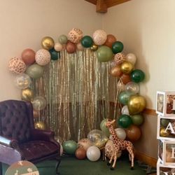 Round Golden Metal Balloon Arch Kit Decoration, Large Size Flower Balloon Arch For Wedding Graduation Birthday Party Supplies 