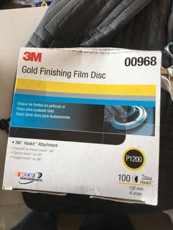 3M gold finishing film disc hookit