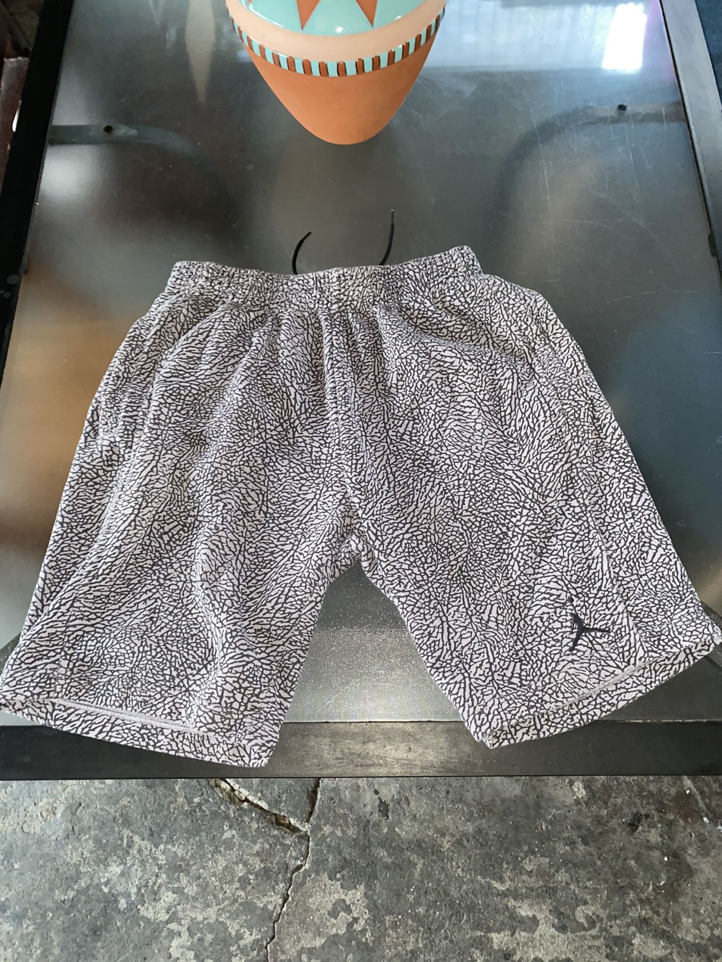 Jordan 3 Elephant Print Cement Fleece Shorts