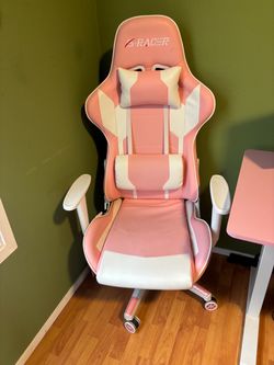 Z-Racer Pink and White Gaming Chair