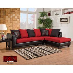 Gorgeous red sectional! Other couch and Loveseat deals available