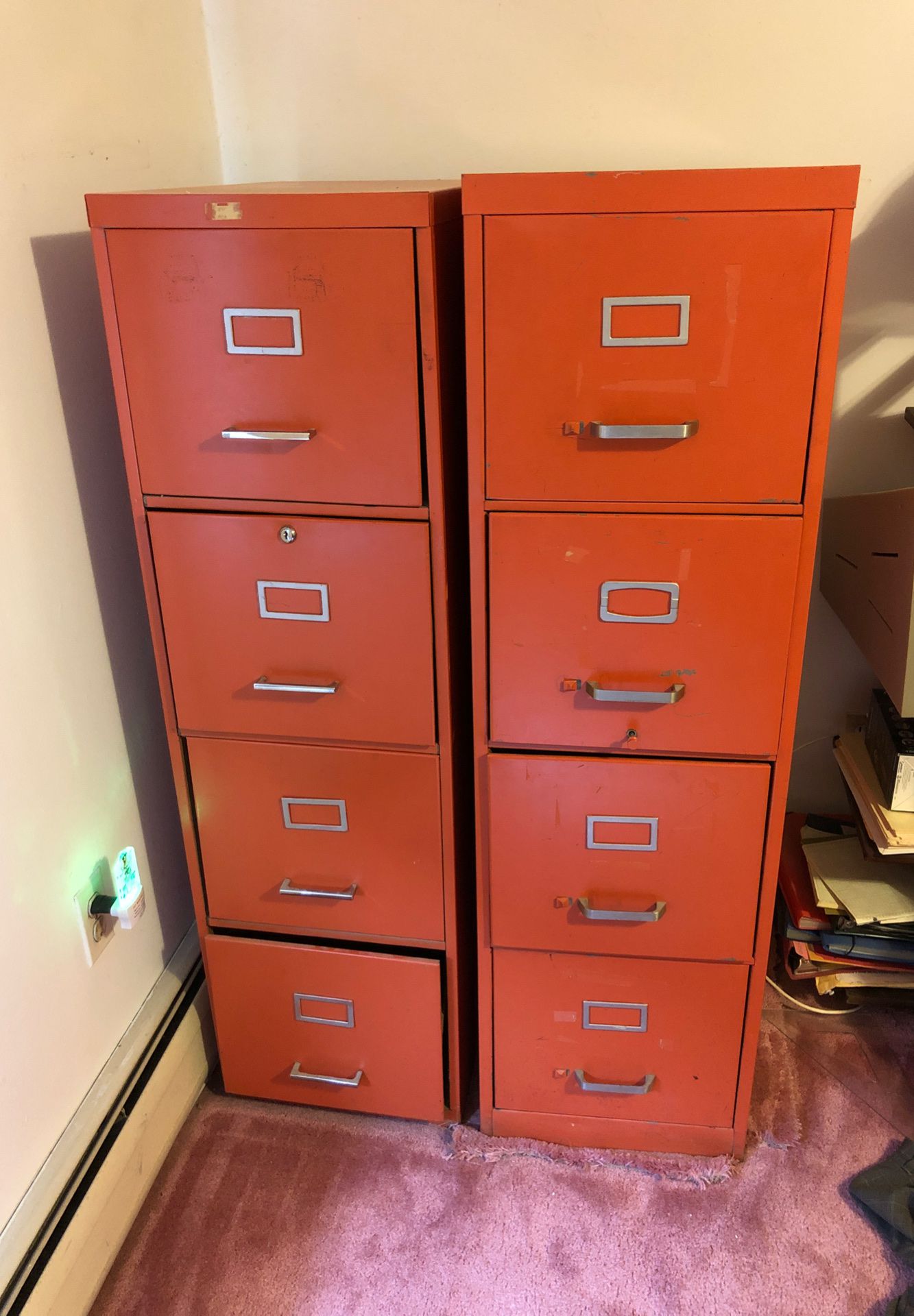 File cabinet with four drawers each