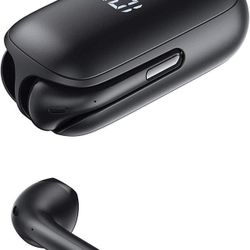 Wireless Bluetooth 5.0 Headphones LED Display Touch Control Stereo Earbuds In-Ear Design, Waterproof Earbuds with Built-in Mic Earbuds Portable USB-C 