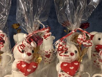 Valentines Day Coffee Cup With Teddy Bear