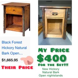 Black Forest Hickory Nightstands