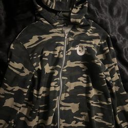 True Religion camo zip up hoodie