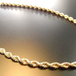 10K GOLD 20INCH ROPE CHAIN (15.7GR)