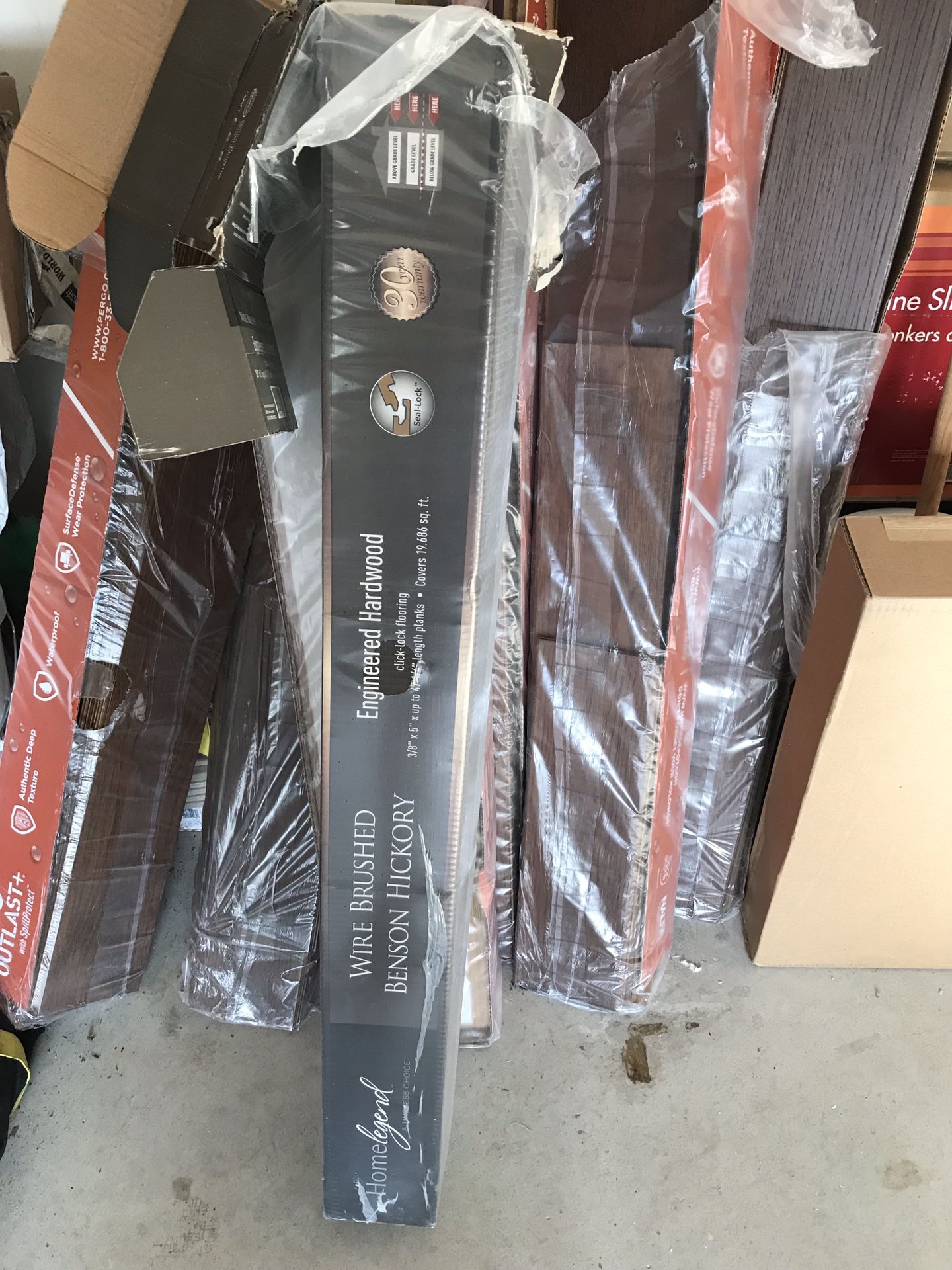 HARDWOOD FLOORING, MUFFLER, MOISTURE BARRIER