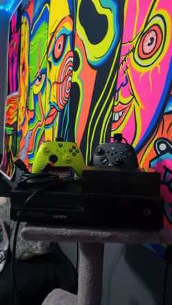 Xbox One Console with Two Controllers