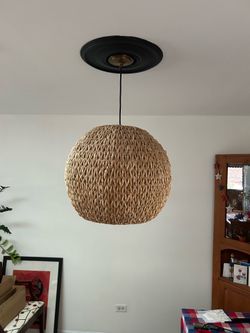 Rattan Pendant Hanging Light Fixture