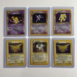 1999 Pokemon Fossil Base Set Haunter Zapdos Holo Rare 