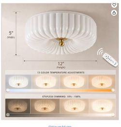 ***NEW Vintage Milk Glass LED Dimmable w/remote