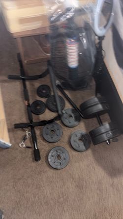 2 Dumbbells and pull-up bar