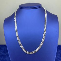925 Sterling Silver 20” Cuban Necklace 15.80g 5.2mm 206041/4