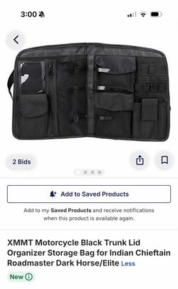 XMMT Motorcycle Trunk Lid Organizer Storage Bag
