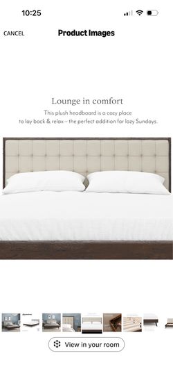 Mid century modern style bed frame for king size bed