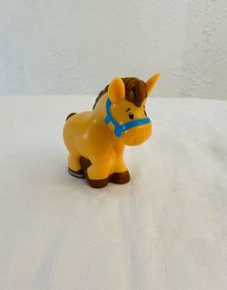 Little People Tan Horse Farm Animal Blue Halter