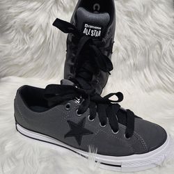 Converse Puff Star Ox Shoes Sneakers Dark Matter Gray Mens Size 10.5 (A14729C)