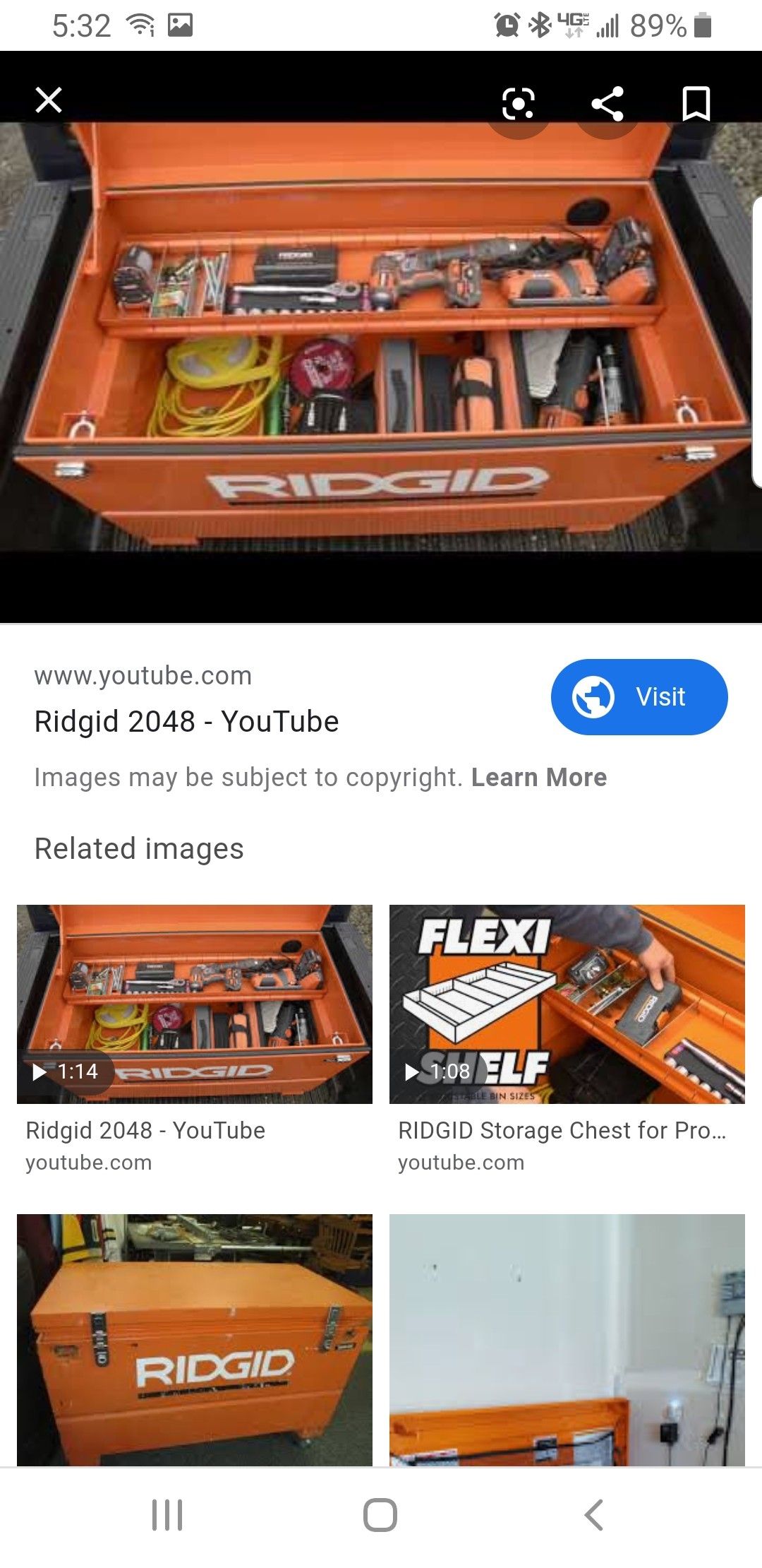 Ridgid flexi shelf Only For GameBox Rolling Toolbox
