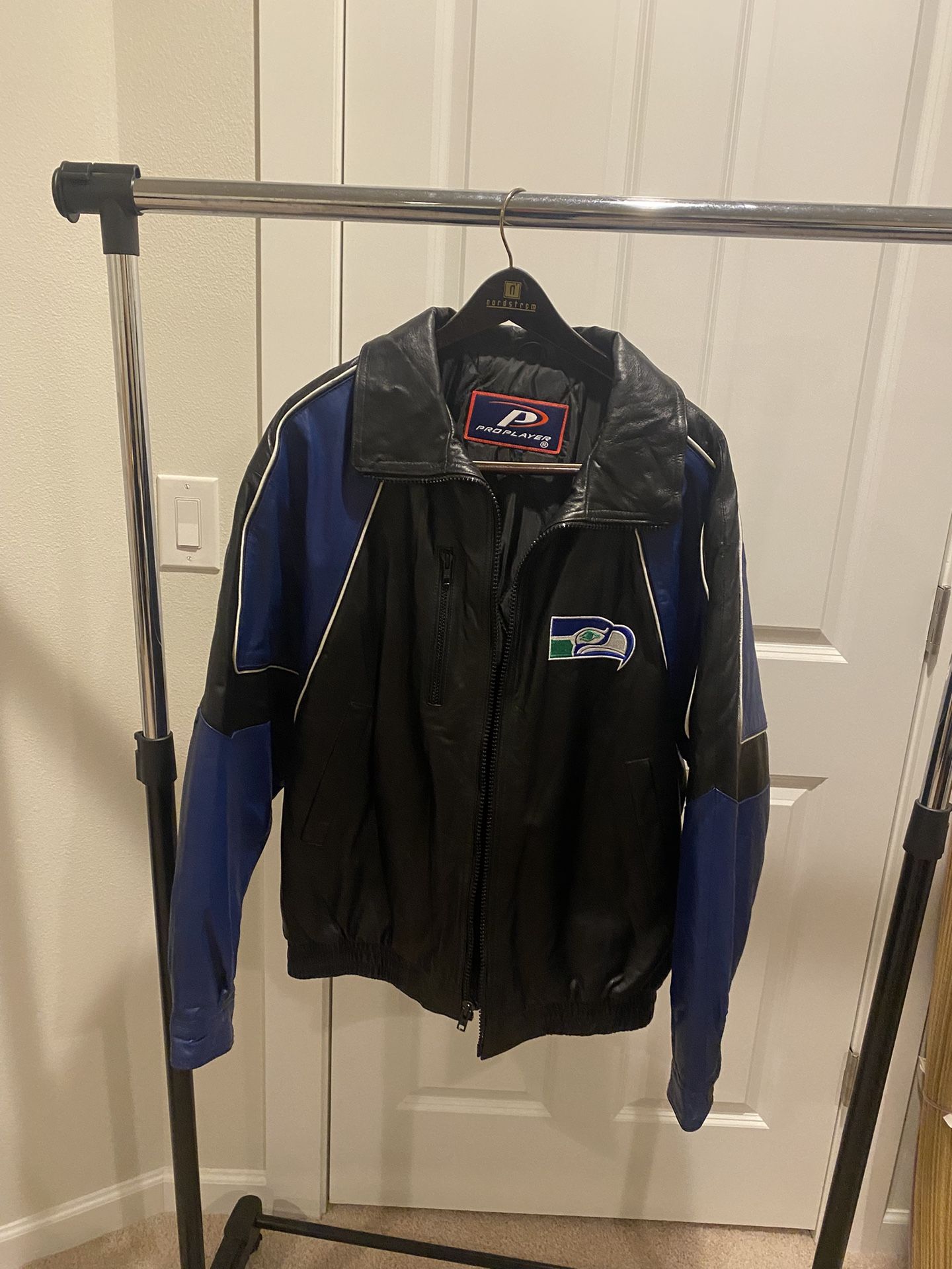 Never Worn Like New Throwback Seattle Seahawks  Leather Jacket .  