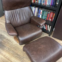 Stressless Chair and Ottoman 