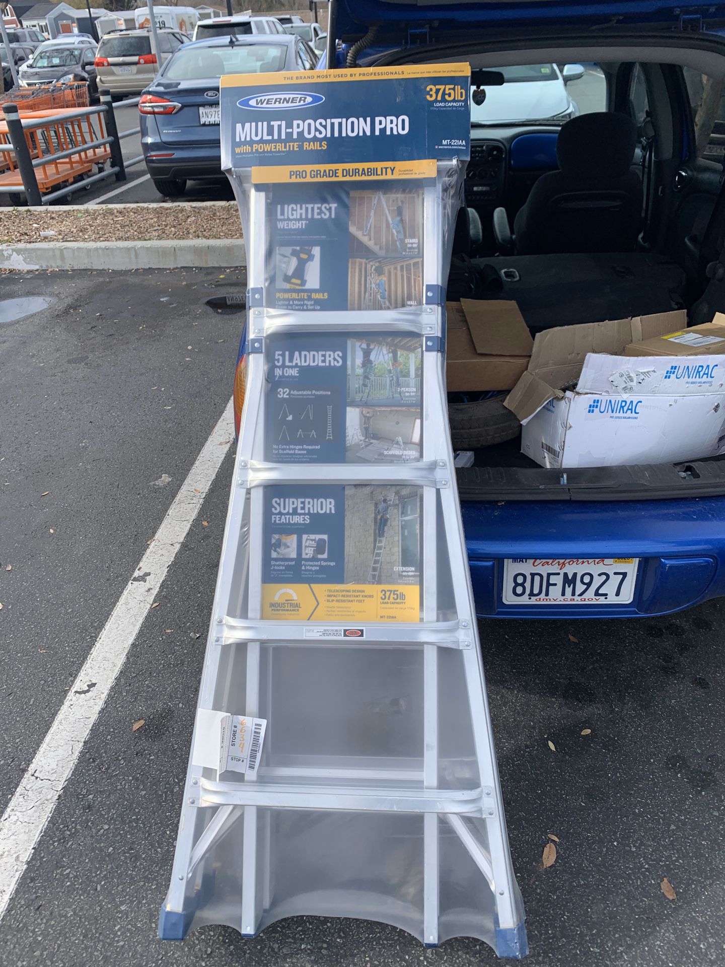 Werner 22’ adjustable ladder