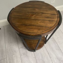 Urban Rustic Round End Tables 3