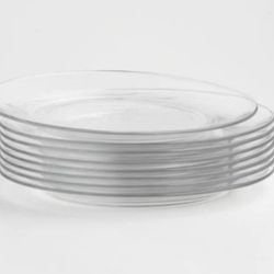 Glass Dinner Plates Set
