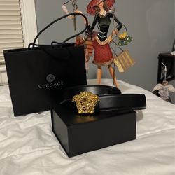 Versace La Medusa Leather Belt