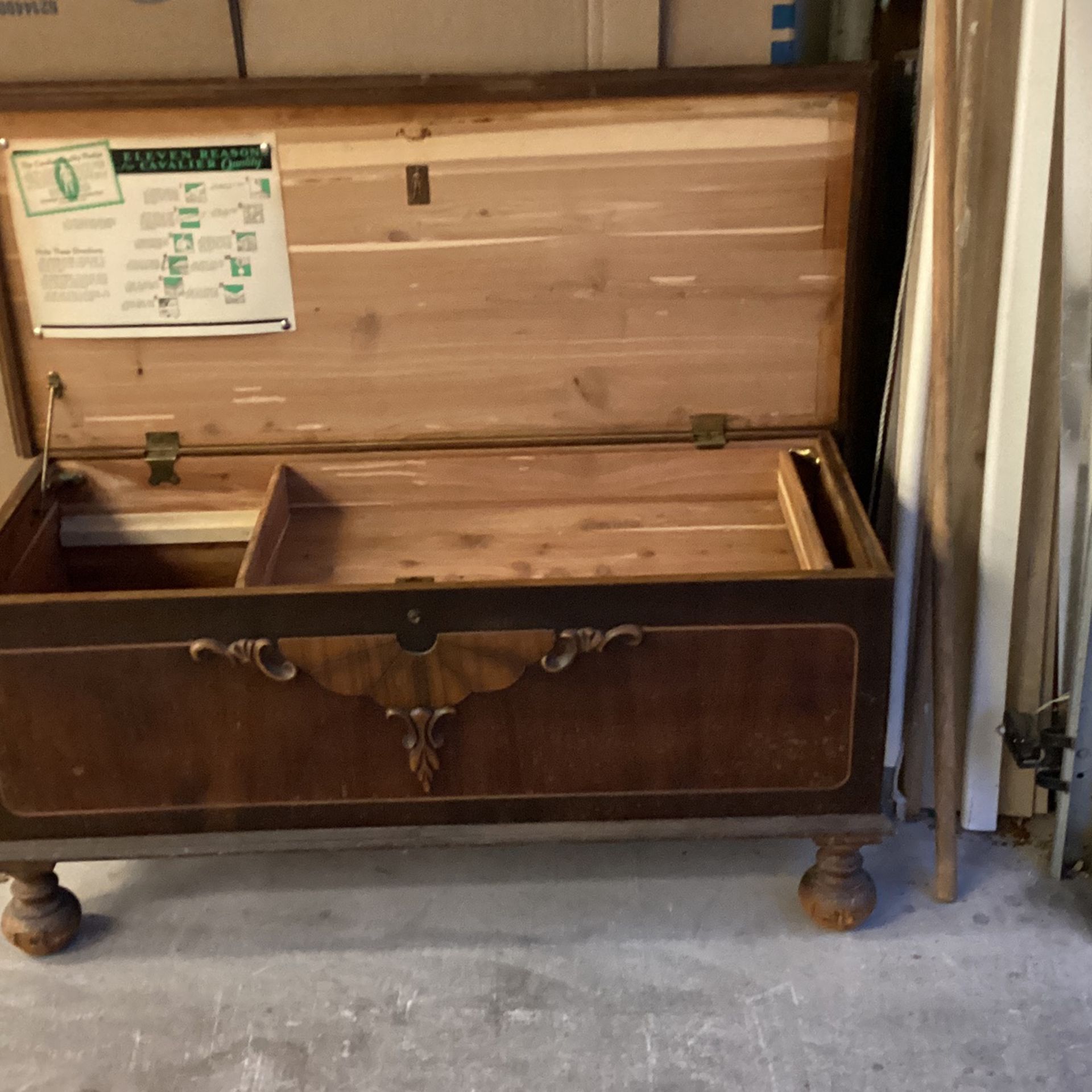 Antique Cedar Hope Chest Dated November 1927