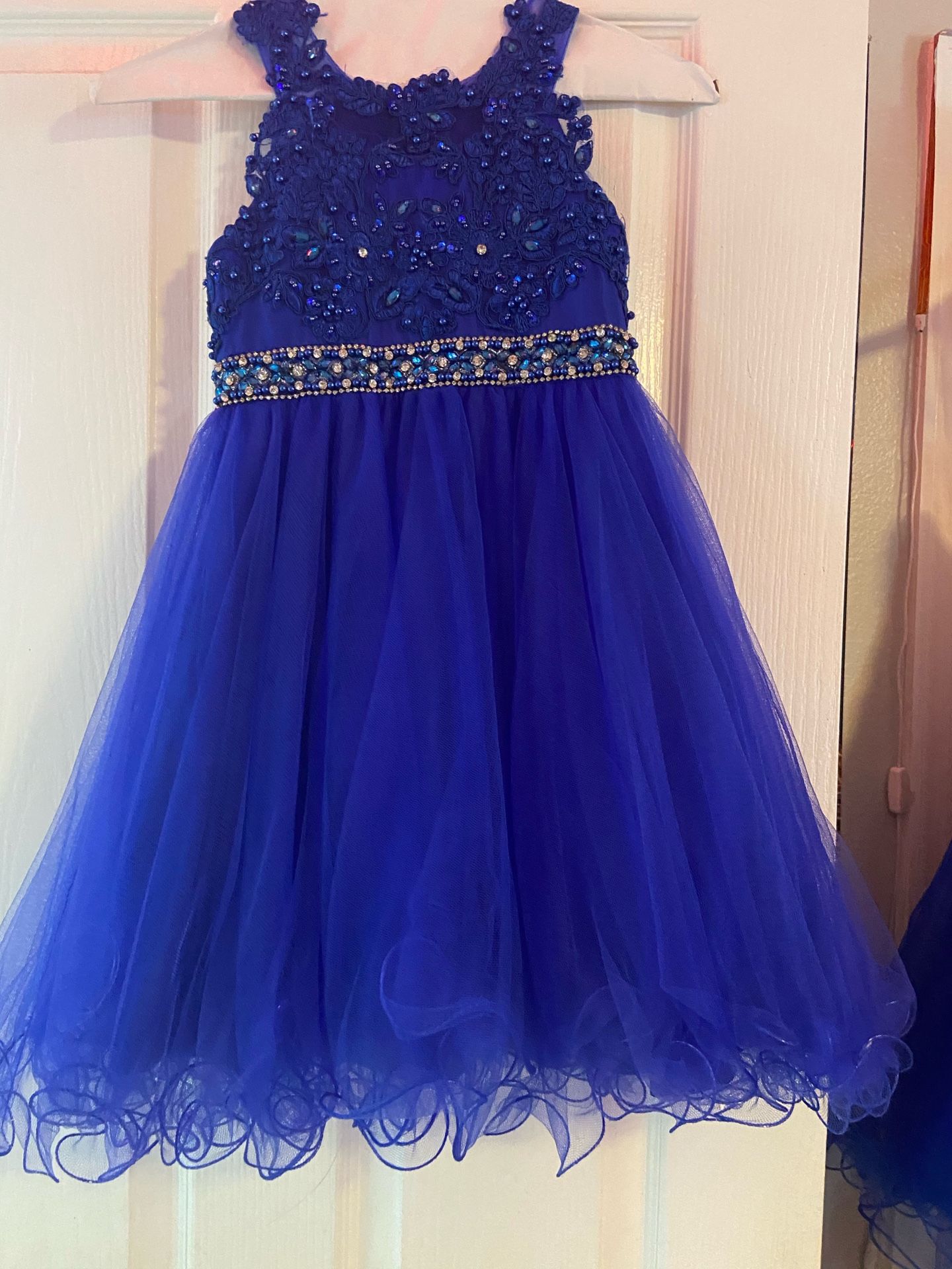Little Girl Royal Blue Dress
