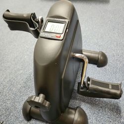 Mini Exercise Peddler, Portable Pedal Stationary Bike, Under Desk Bike Pedal Exerciser with LCD Screen Displays, 240 lbs Black Exercise Peddler  Black