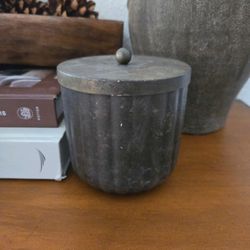 Handmade Ceramic vintage rusty pot case Small storage container magnolia pottery burn